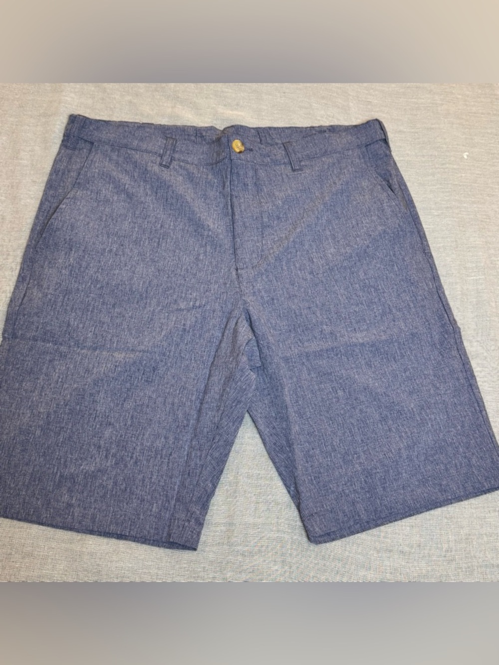 Haband Forever Fit Men's Flat-Front Shorts w/ Adjustable Waist 36 Preppy